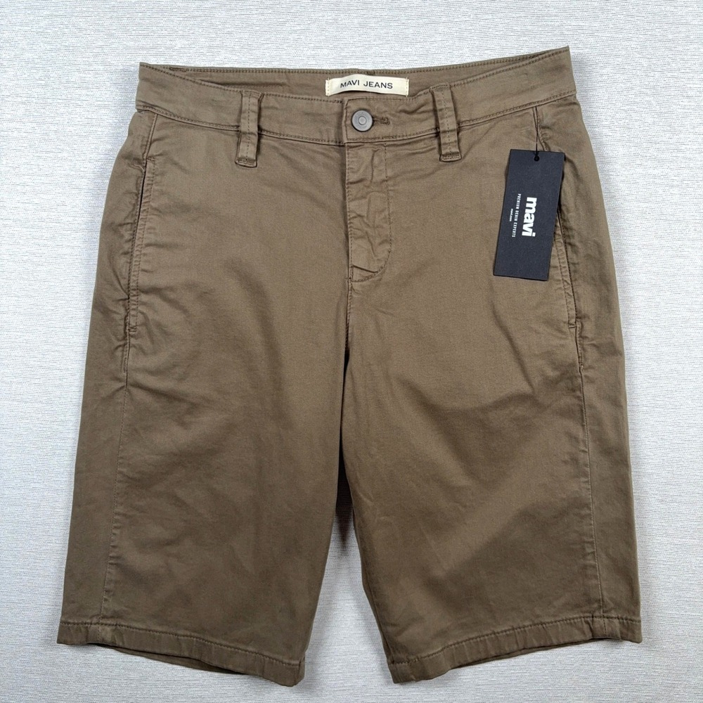 Mavi Mike 11" Twill Shorts Mens Size 28 Sage Cotton Stretch NEW